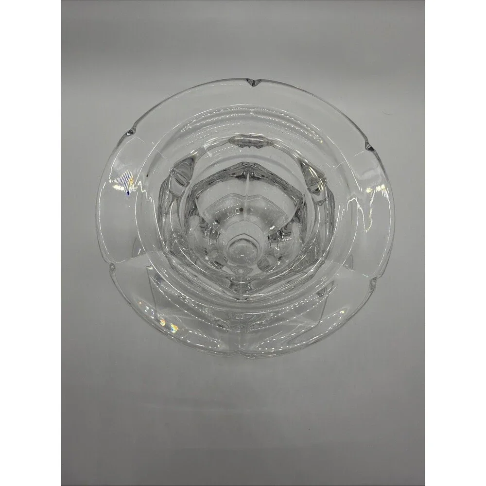 Royal Doulton Concord Crystal Candle Holder Signed Base-Triple Use Candle Holder